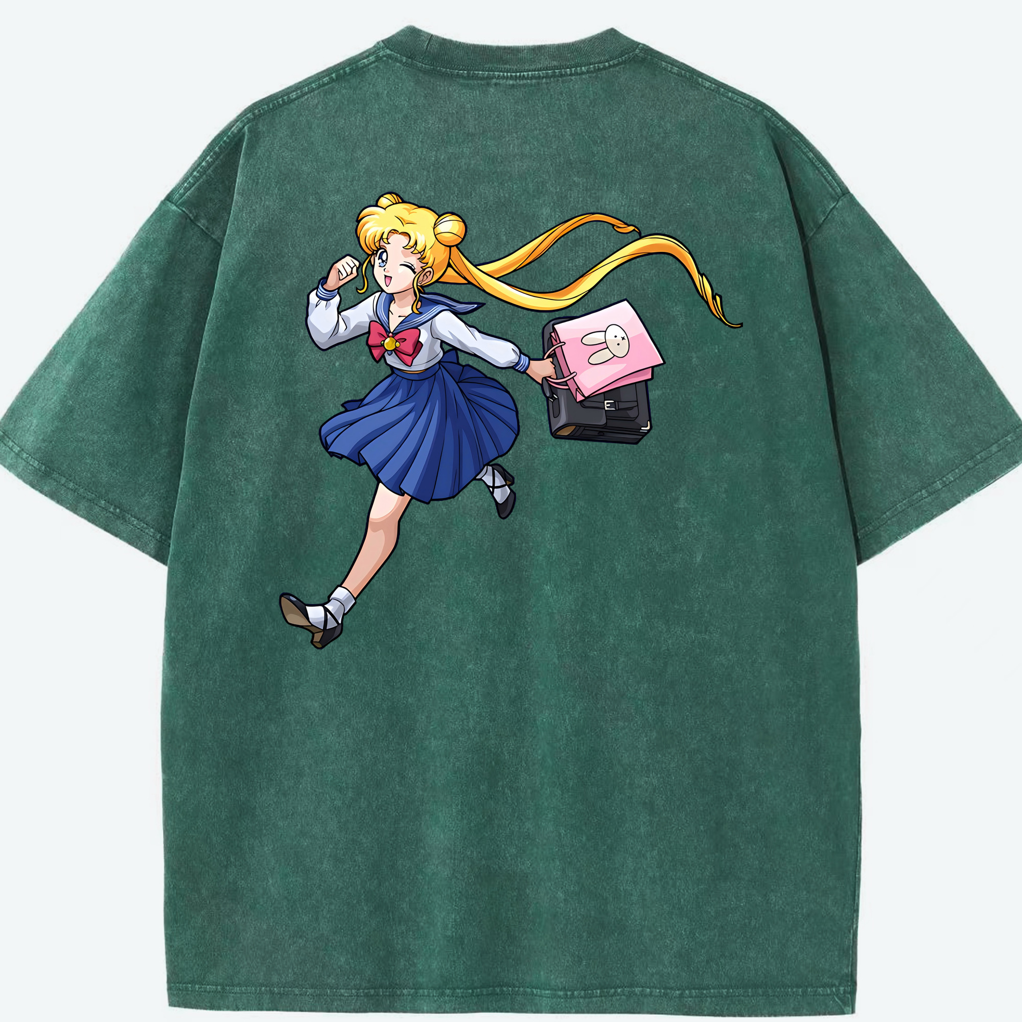 （画像用） 美少女戦士セーラームーン 愛野 美奈子 あいの みなこ Sailor Moon Aino Minako 綿100% ヴィンテージ風 半袖Tシャツ（背面プリント）